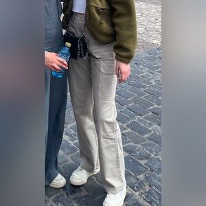 ZARA TAN CARGO PANTS SIZE 4
